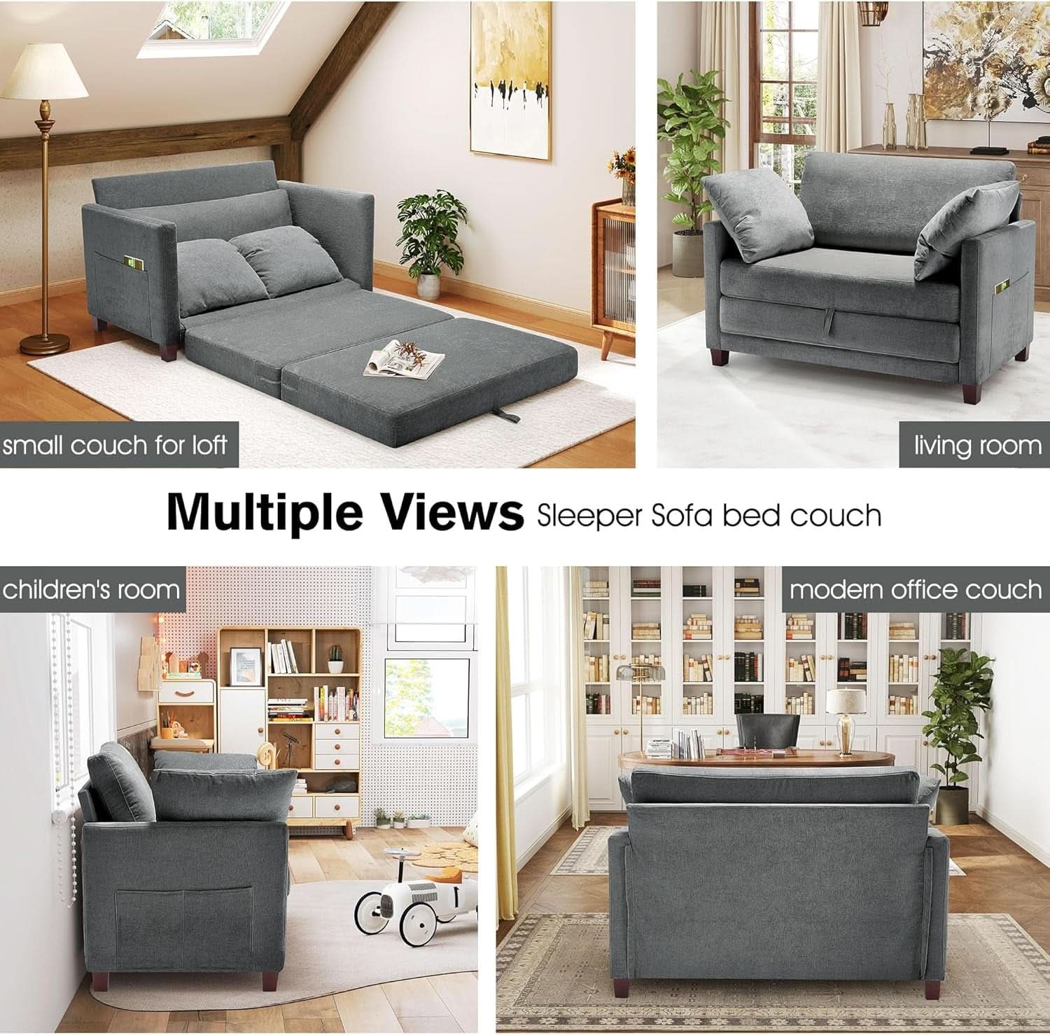 Convertible Loveseat Sleeper Sofa Bed for Small Spaces