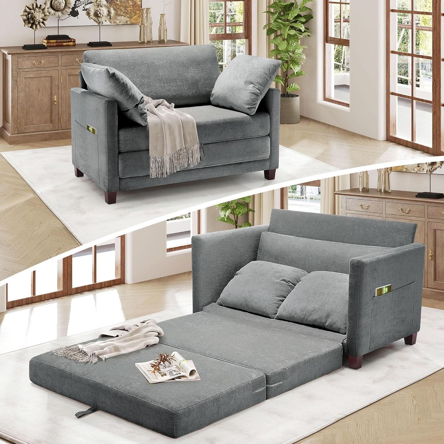 Convertible Loveseat Sleeper Sofa Bed for Small Spaces