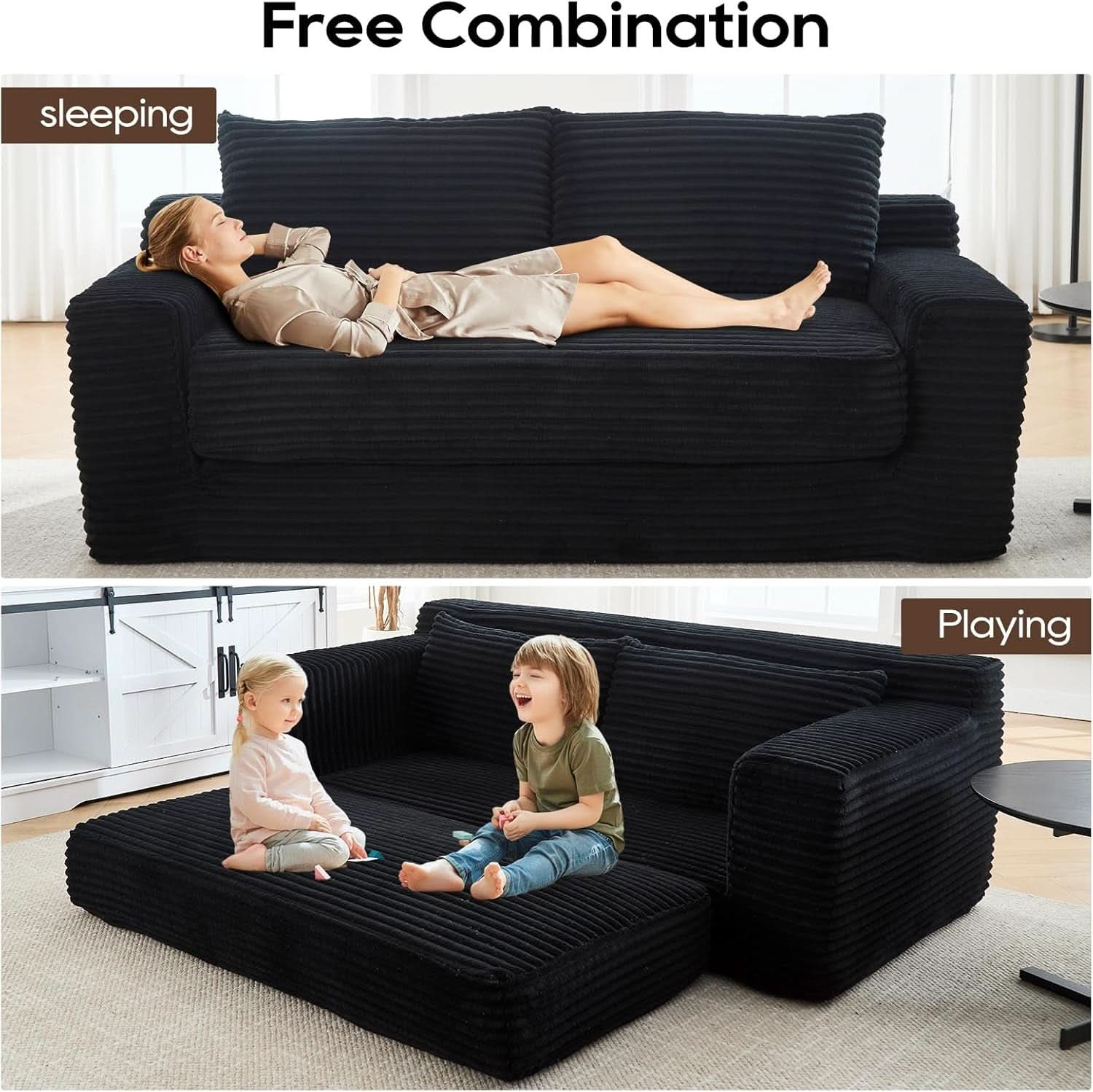 Convertible Loveseat Sofa Bed with Memory Foam Comfort