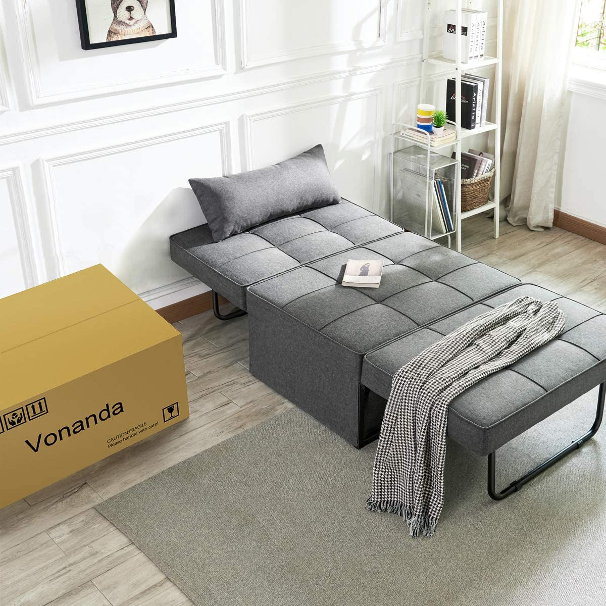 Convertible Ottoman Guest Bed For Small Living Rooms