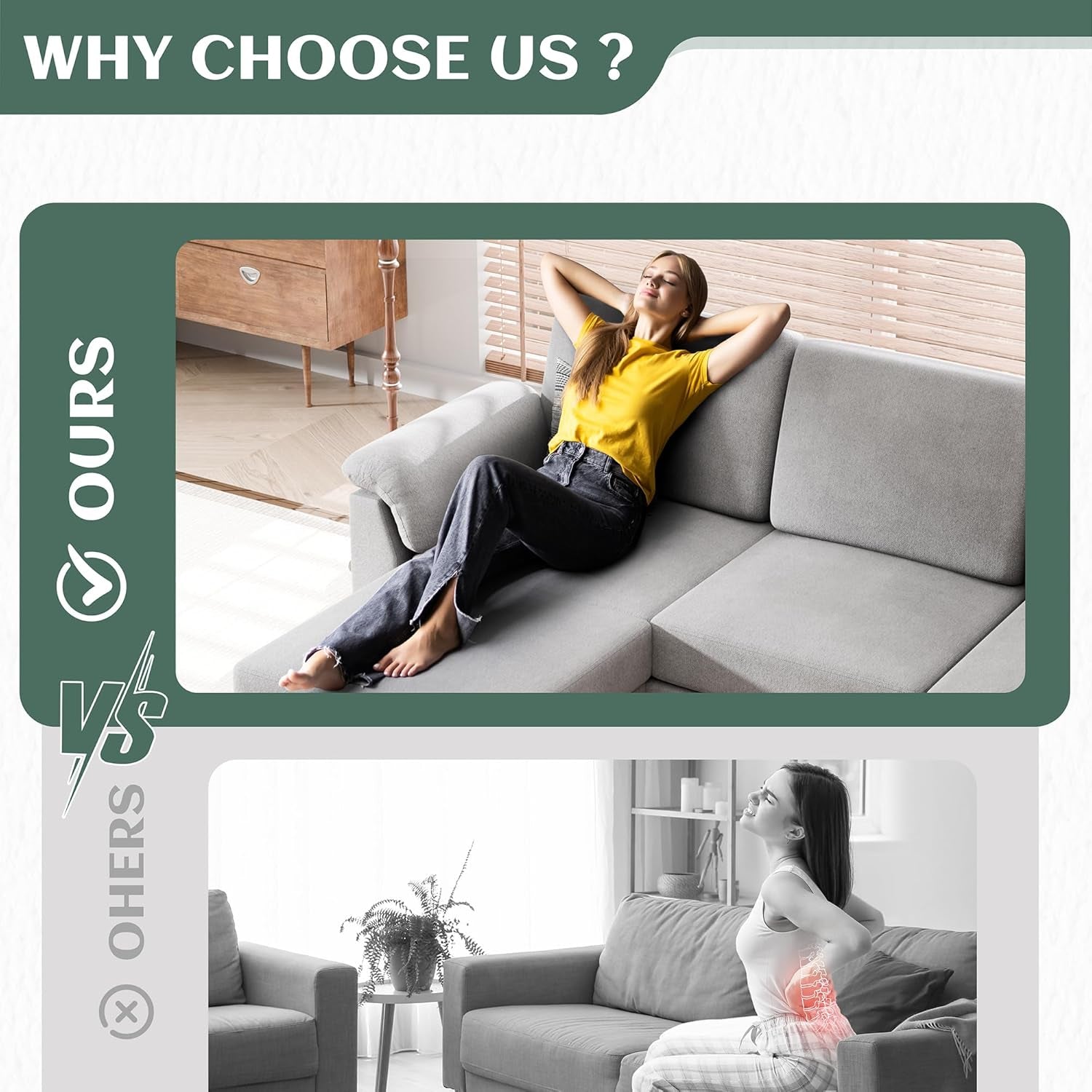 Convertible Sectional Sofa with Storage Ottoman for Small Spaces