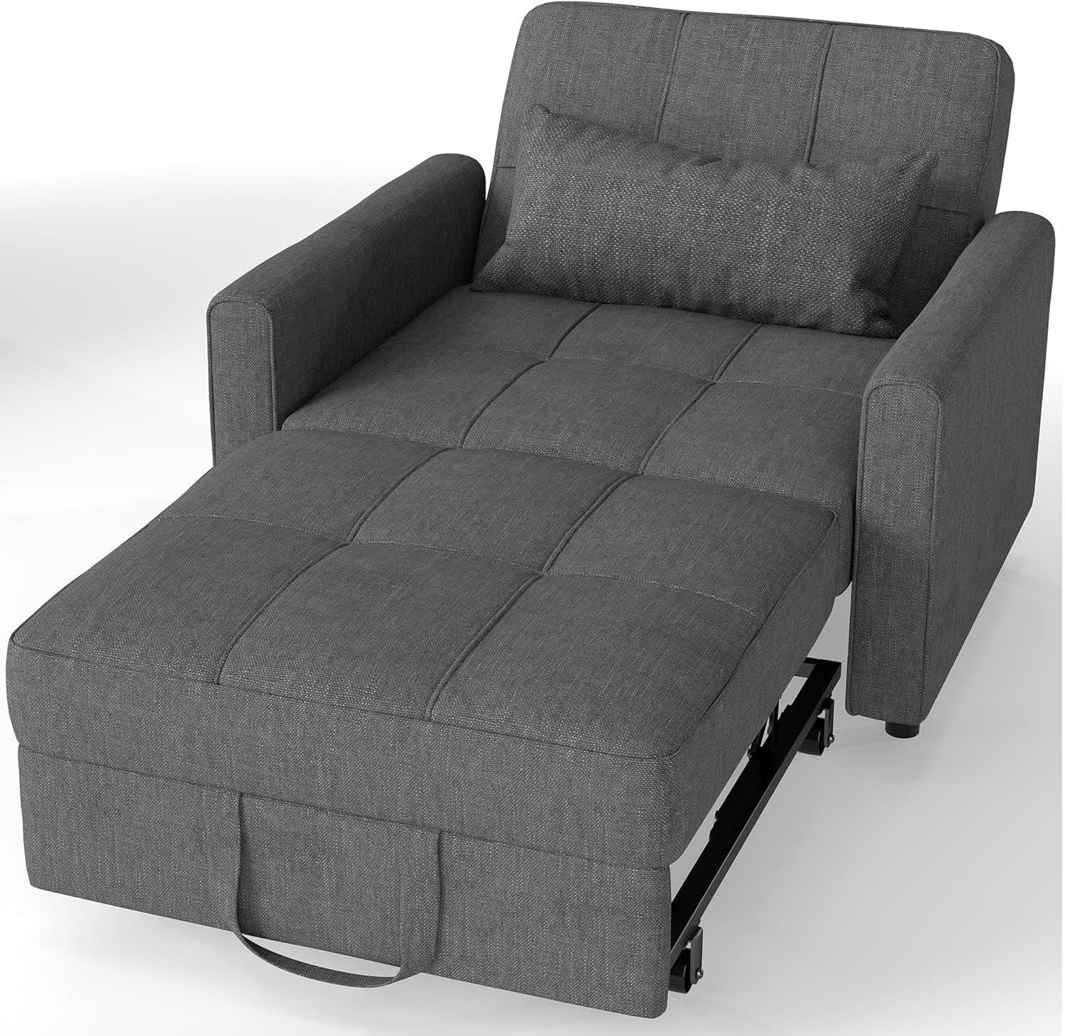 Convertible Sofa Bed Chair with Adjustable Backrest Design