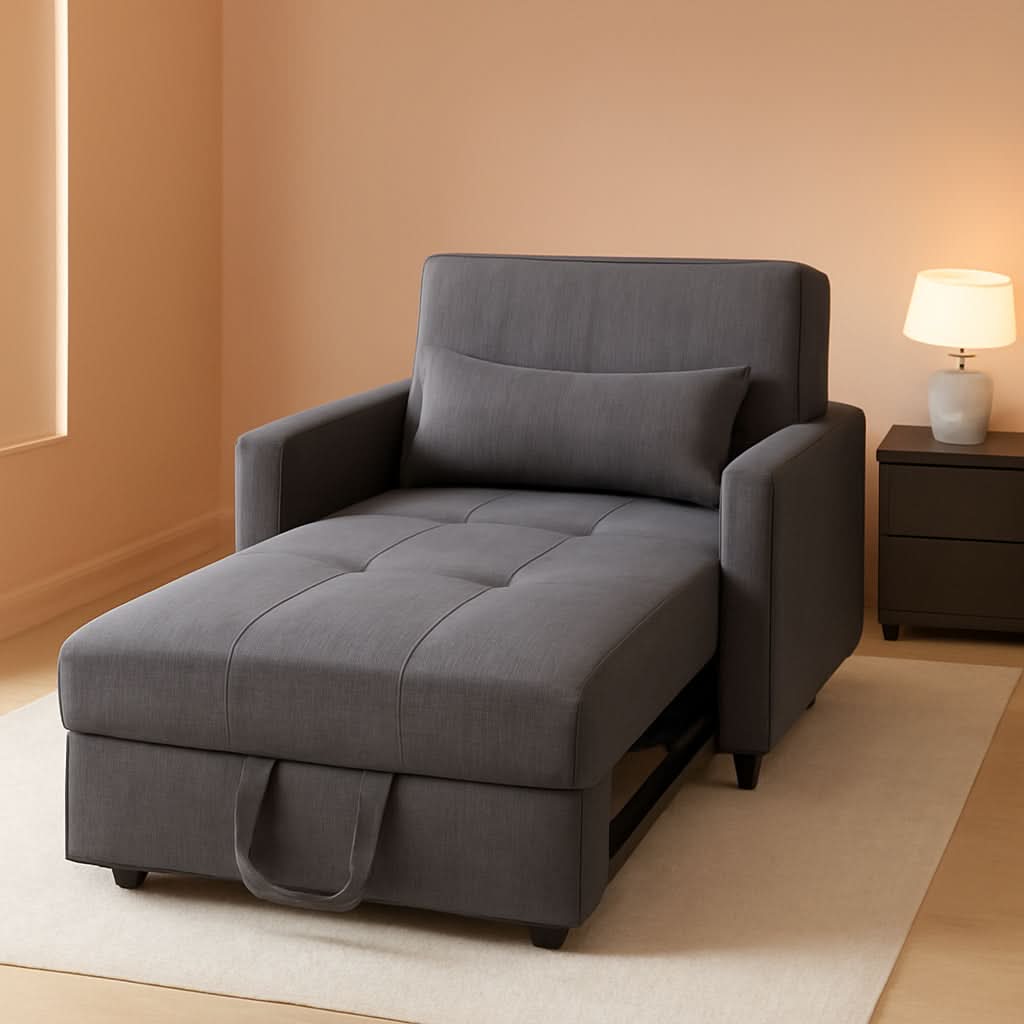 Convertible Sofa Bed Chair with Adjustable Backrest Design