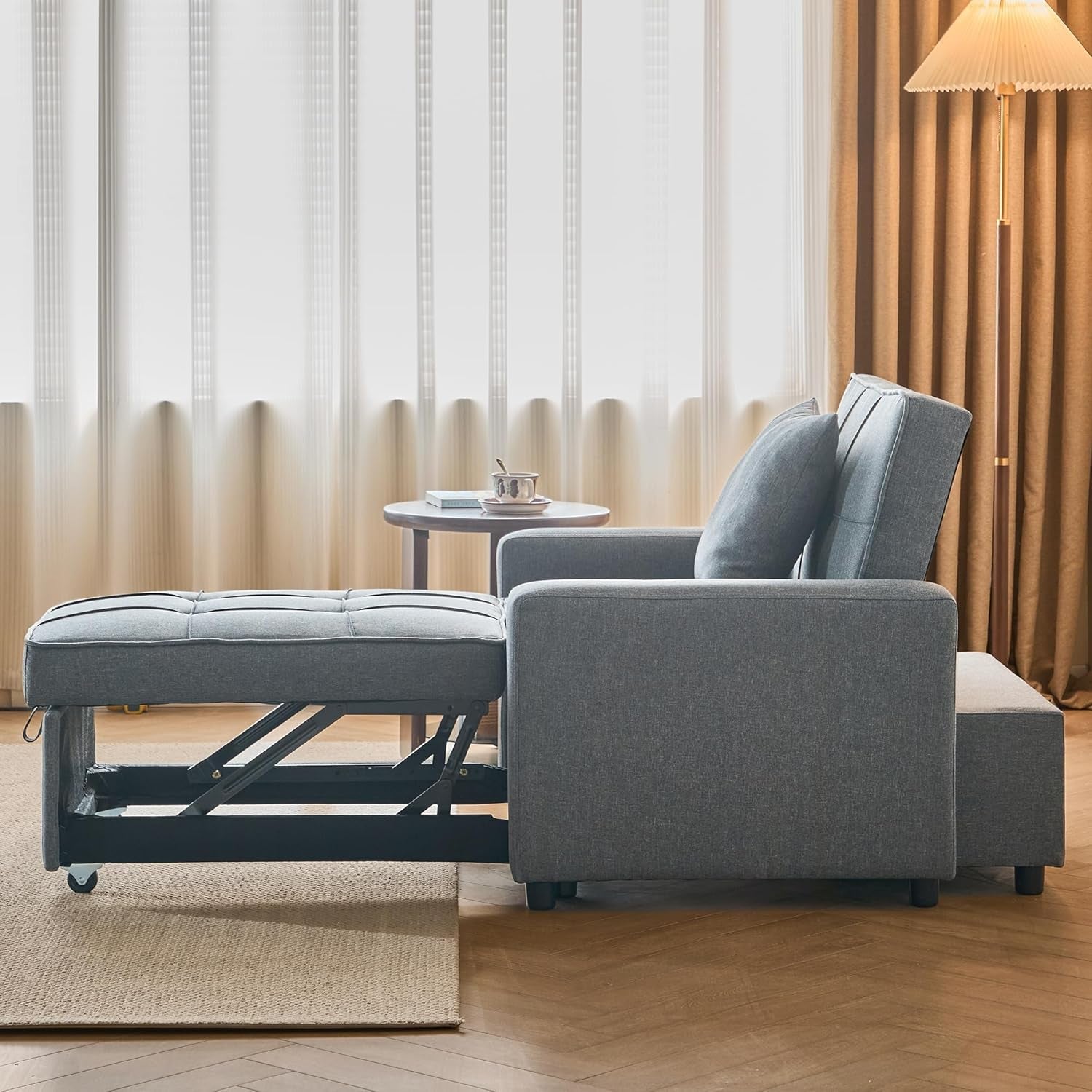 Convertible Sofa Bed Chair with Reclining Backrest