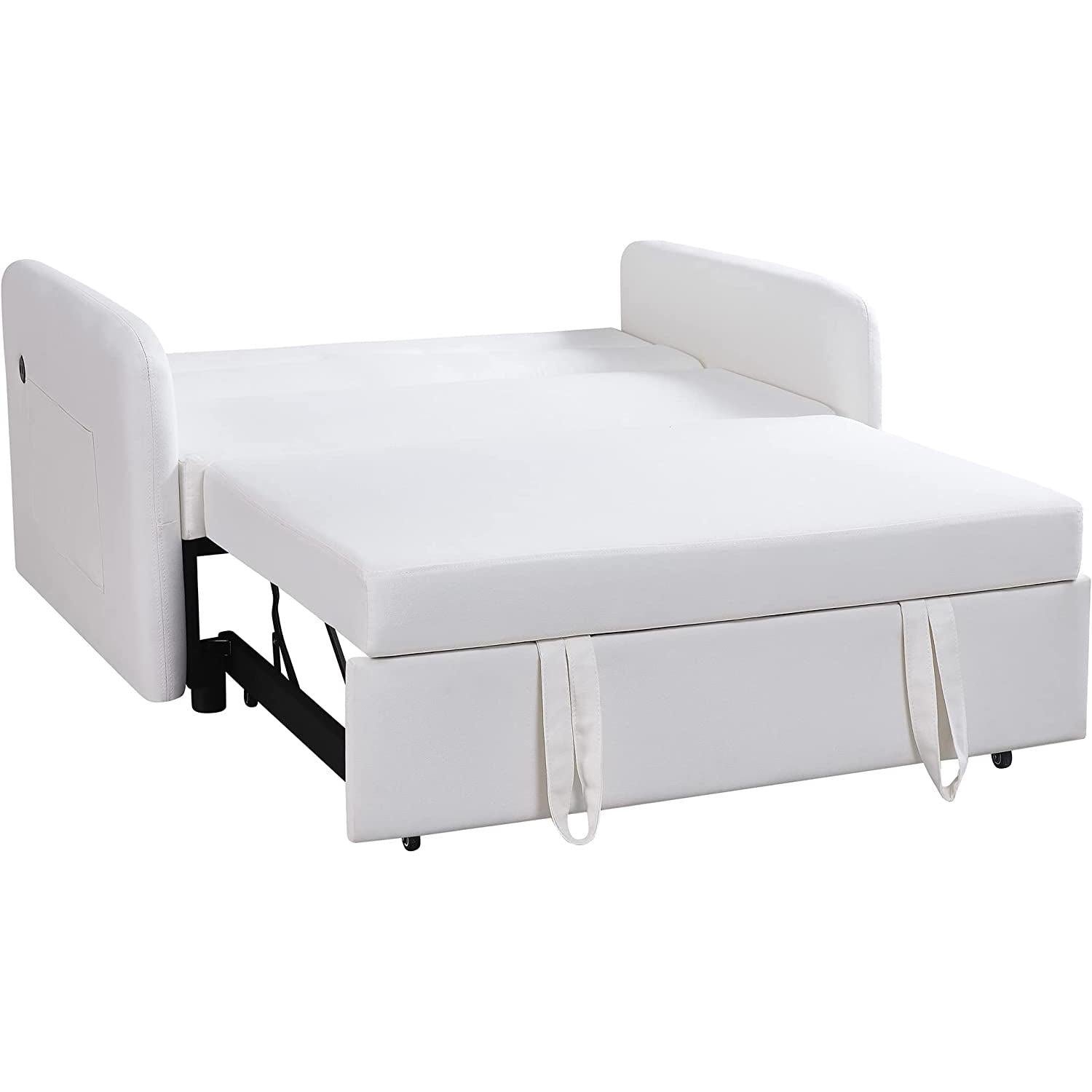 Convertible Sofa Bed With USB Charging And Pockets