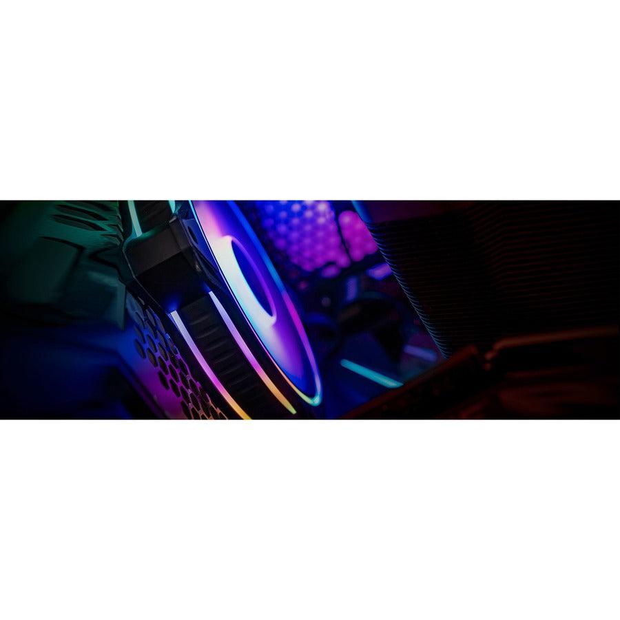 Cooler Master Masterfan Mf120 Halo Addressable Rgb 120Mm Fan With Duo-Ring Argb Led Lighting