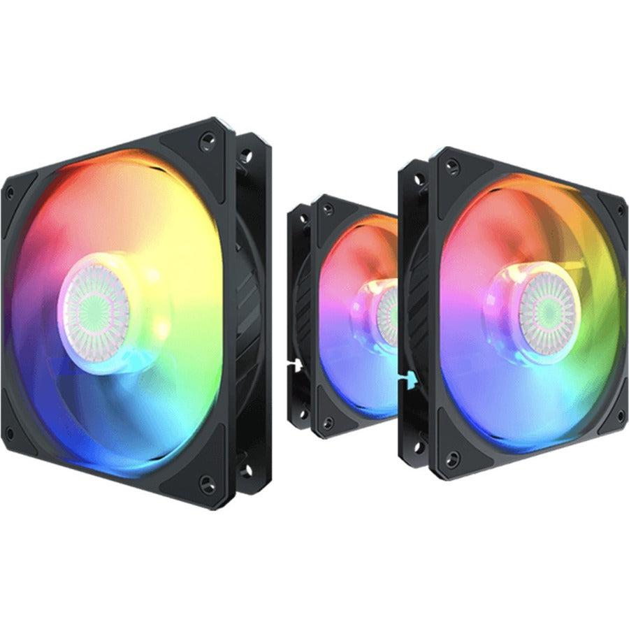 Cooler Master Mfx-B2Dn-183Pa-R1 Sickleflow 120 V2 Addressable Rgb 3 In 1 Square Frame Fan,