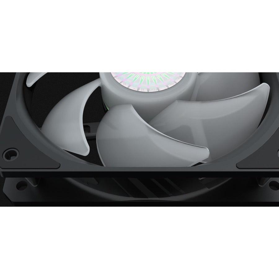 Cooler Master Sickleflow 120 V2 Blue Led Square Frame Fan With Air Balance Curve Blade Design,