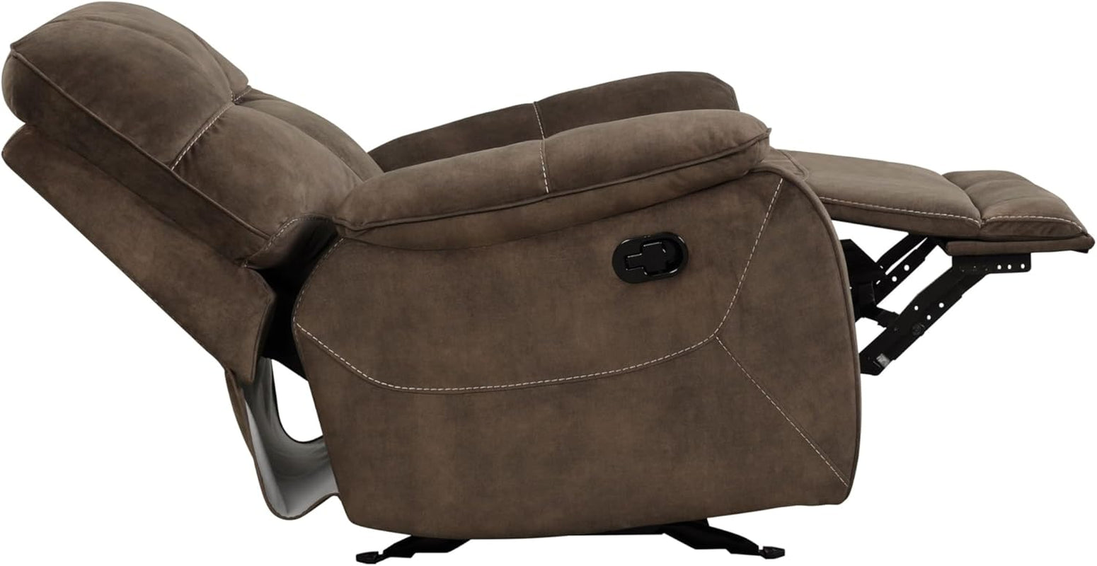 Cooper Shadow Brown Manual Reclining Sofa Chair Set