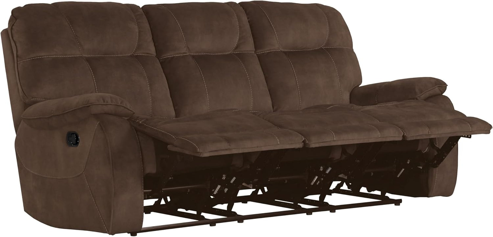 Cooper Shadow Brown Manual Reclining Sofa Chair Set
