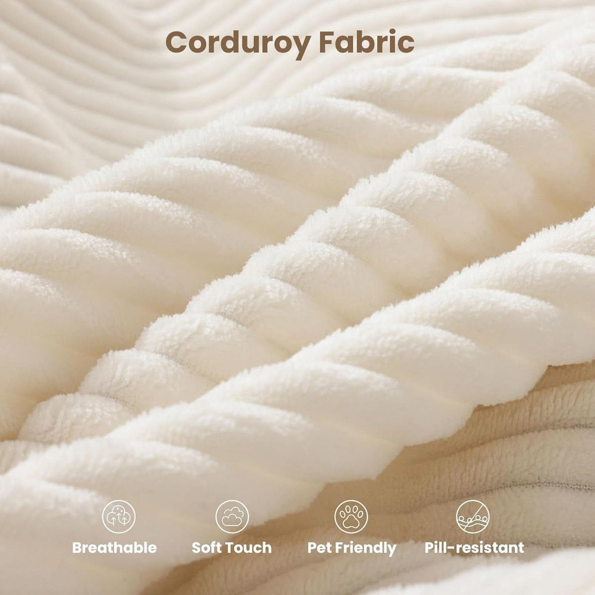 Corduroy Convertible Folding Sofa Bed With Mattress
