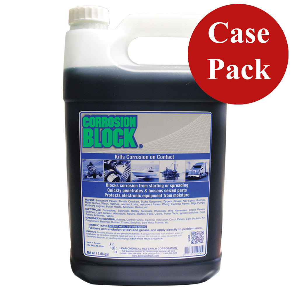 Corrosion Block Liquid 4-Liter Refill - Non-Hazmat, Non-Flammable &amp; Non-Toxic *Case of