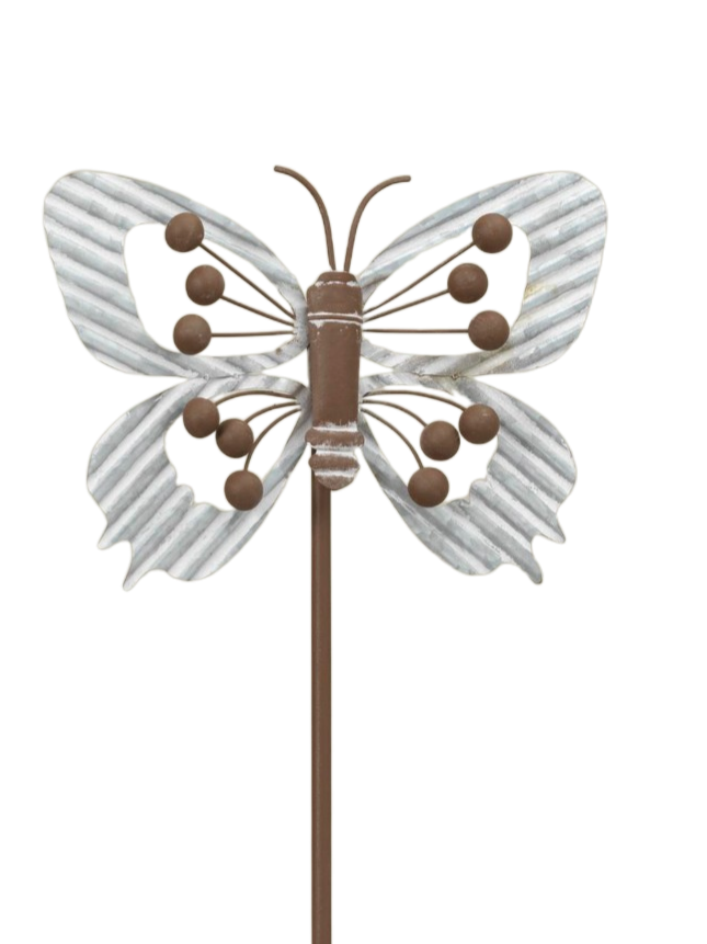 Corrugated Metal Butterfly Garden Stake -