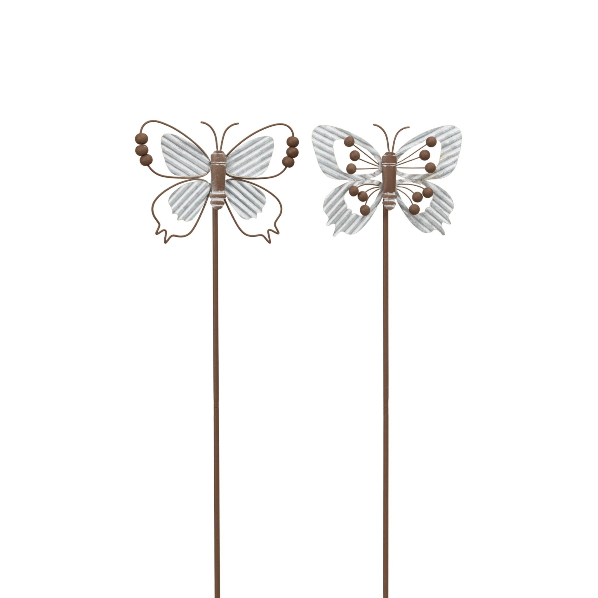 Corrugated Metal Butterfly Garden Stake -