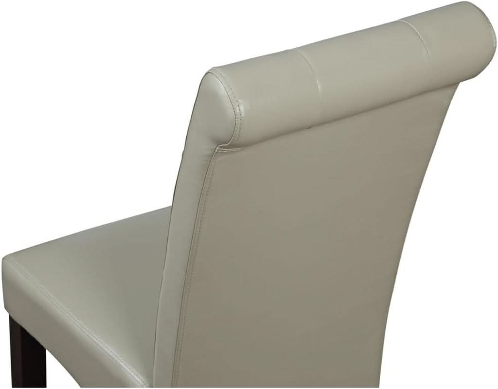 Cosmopolitan Parson Dining Chair Satin Cream Faux Leather