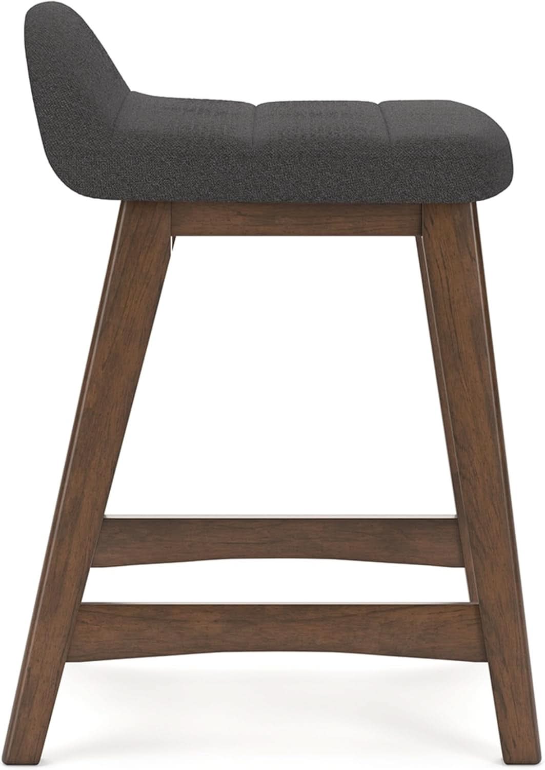Counter Height Bar Stool Set Of 2 28.5 Inch Charcoal Brown