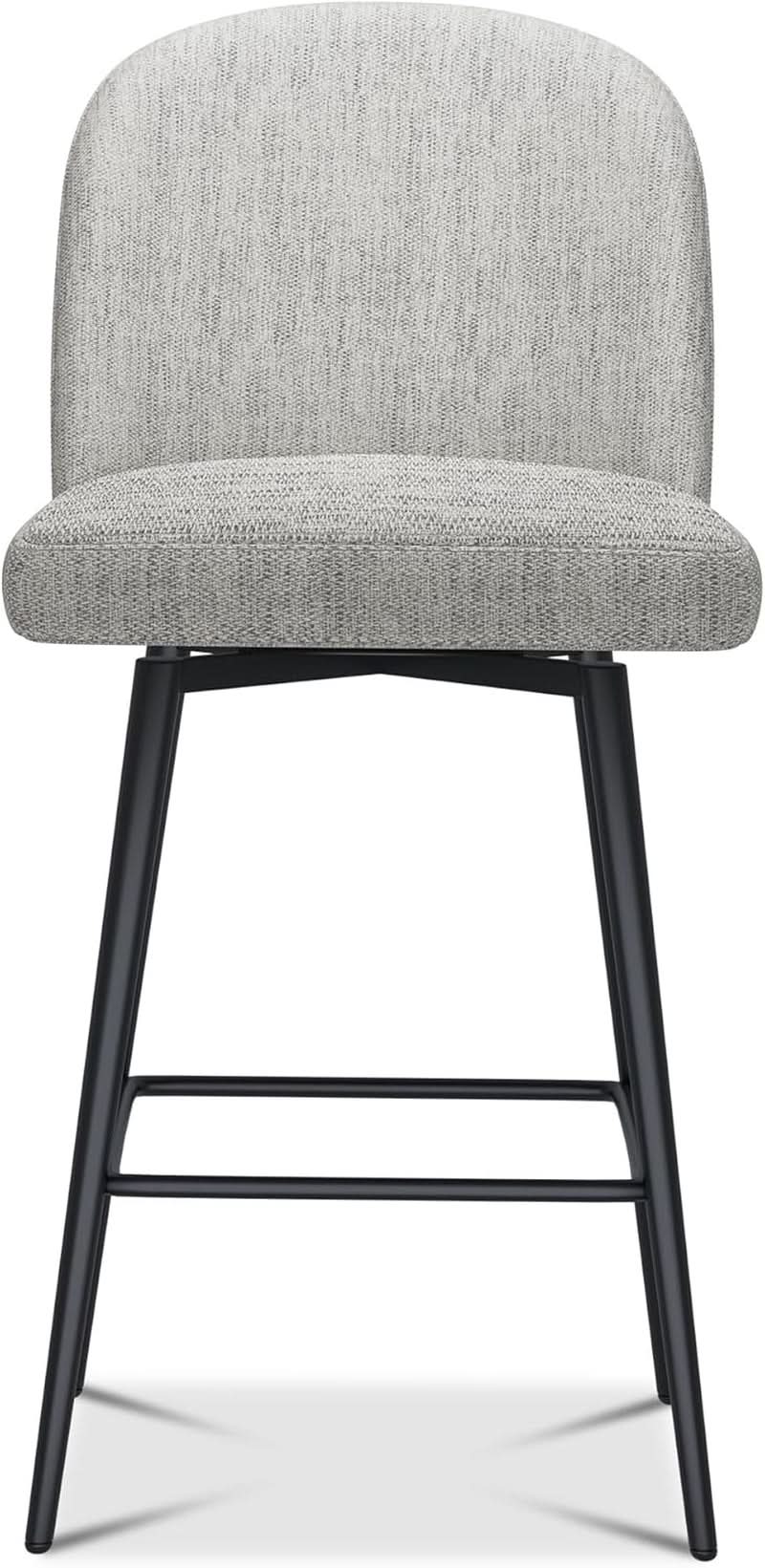 Counter Height Bar Stools 26 Inch 360 Swivel Grey Set of 3