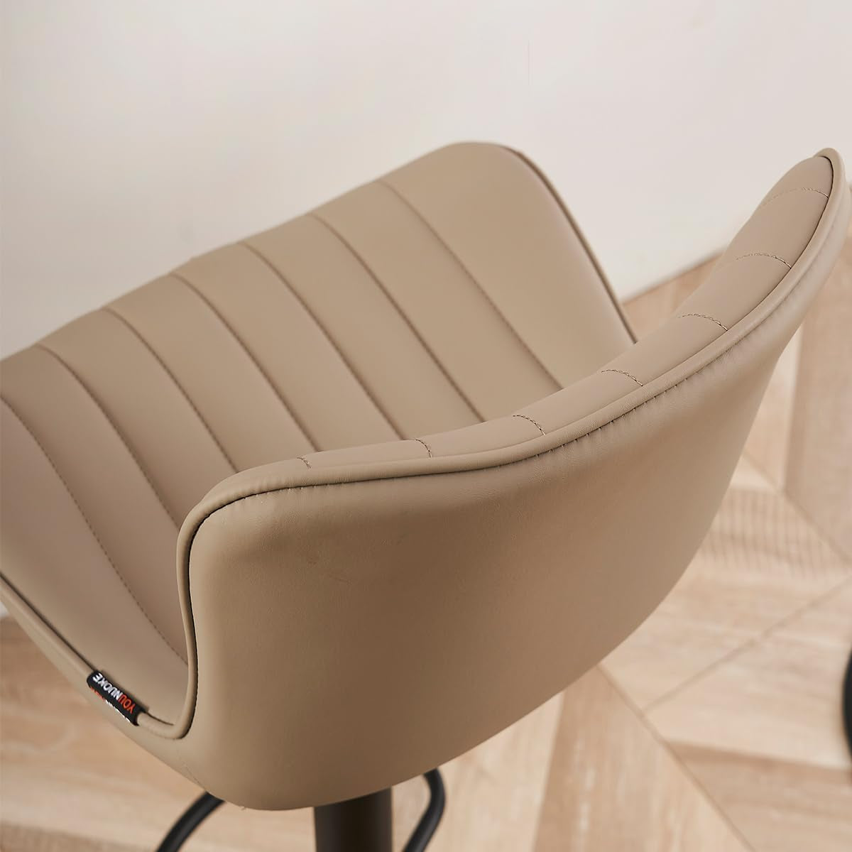 Counter Height Bar Stools Khaki Adjustable Swivel Set Of 2