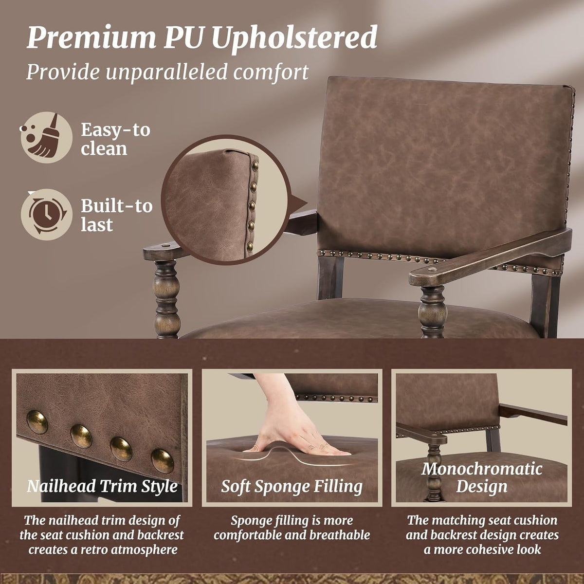 Counter Height Bar Stools Set Of 3 With Arms Brown Espresso