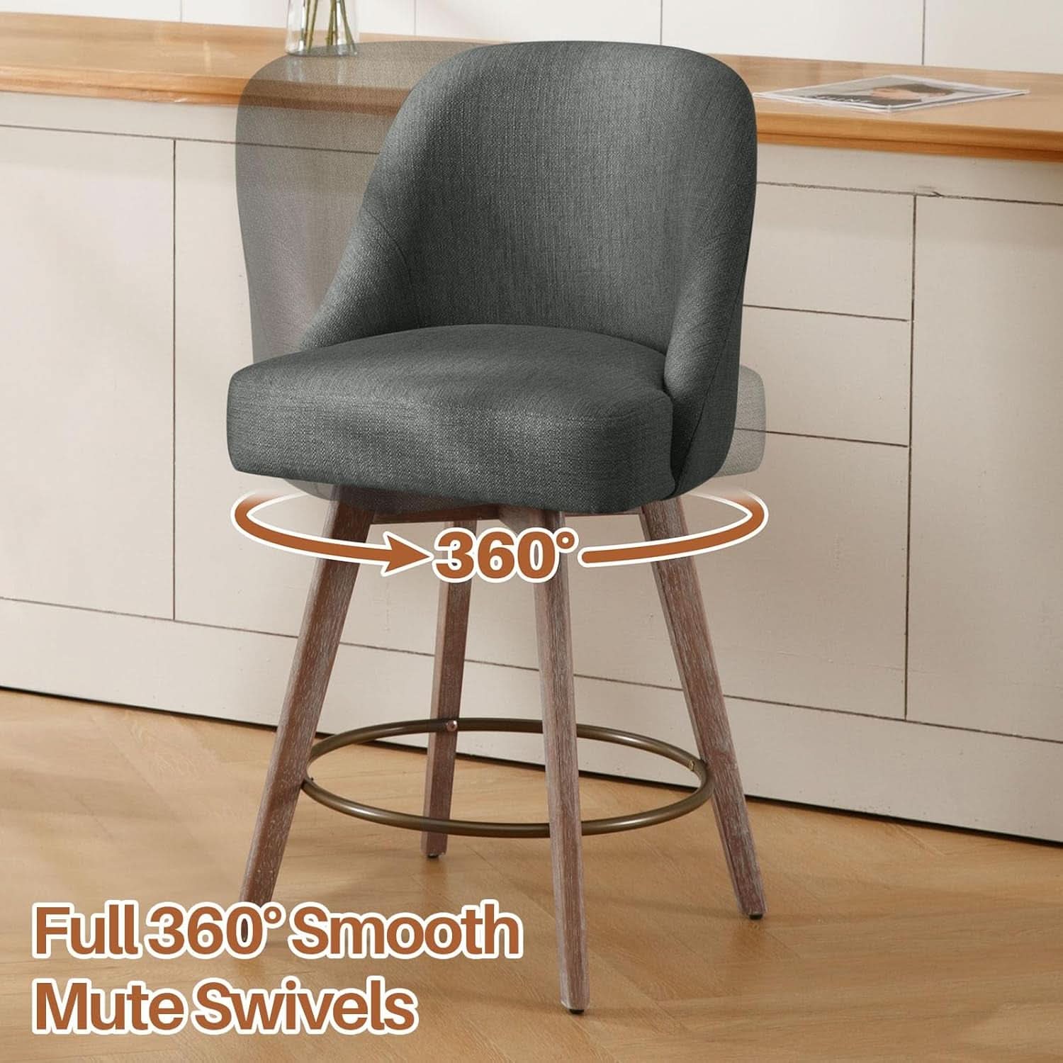 Counter Height Bar Stools Set Of Four 26 Inch Gray