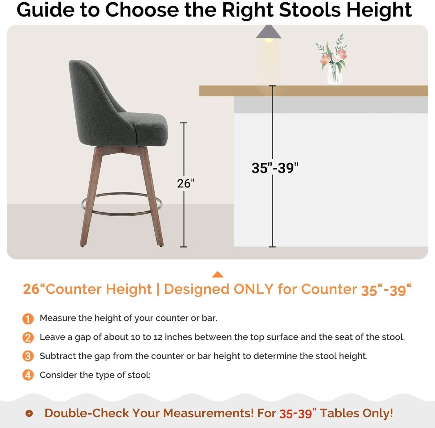 Counter Height Bar Stools Set Of Four 26 Inch Gray