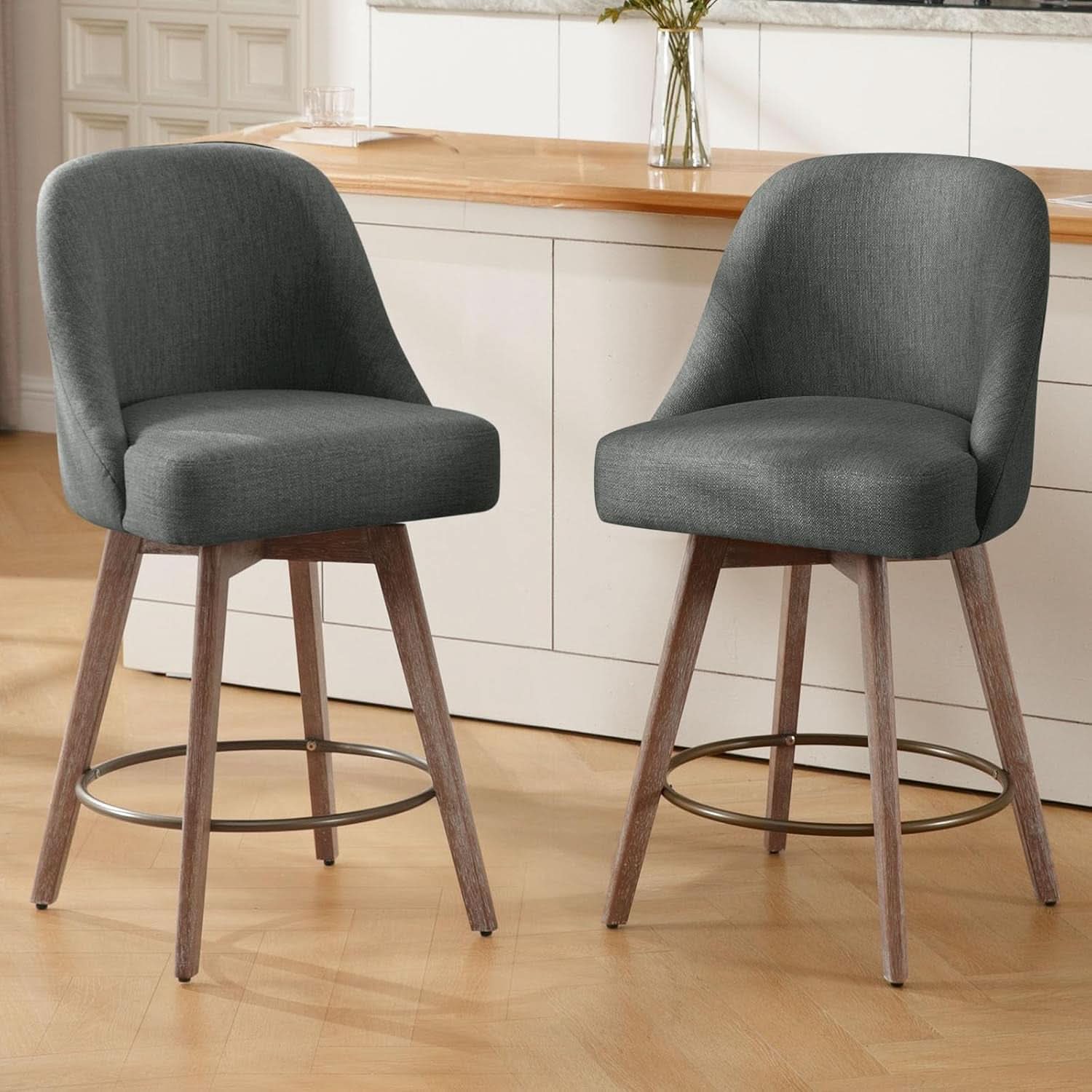 Counter Height Bar Stools Set Of Four 26 Inch Gray