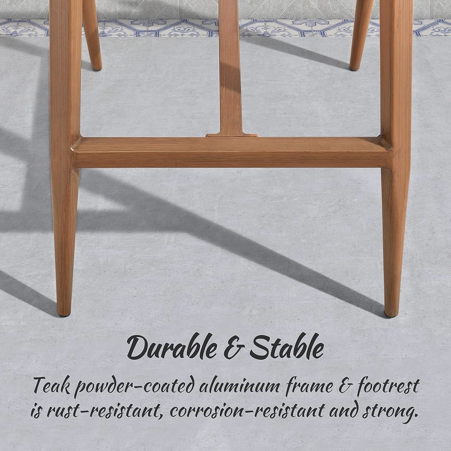 Counter Height Bar Stools With Backrest Set of 4 Rattan