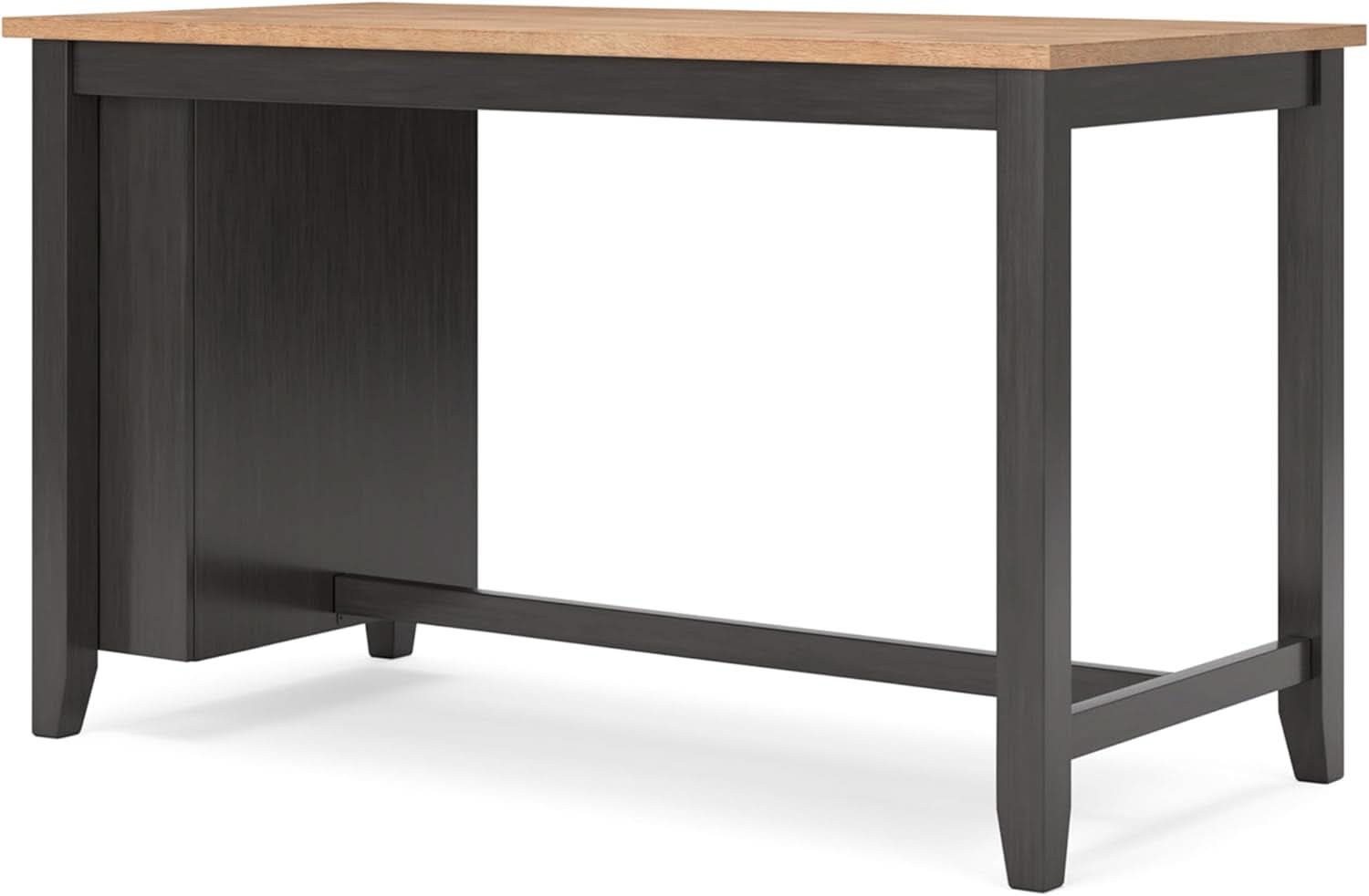 Counter Height Dining Table With 3 Shelves Trestle Base