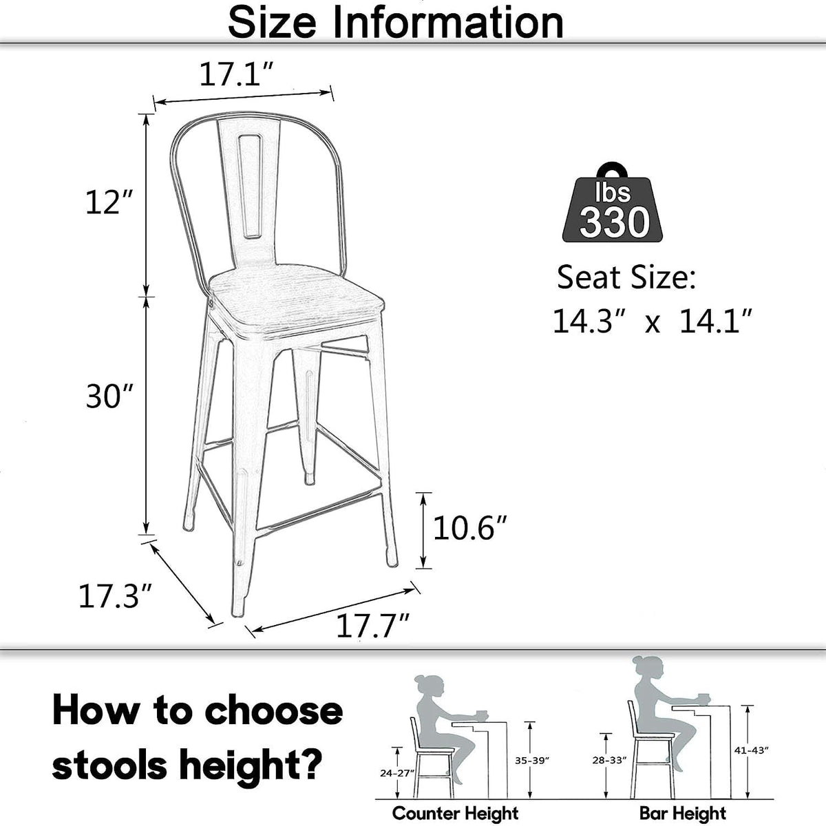 Counter Height Swivel Bar Chairs With Back Set Of 4