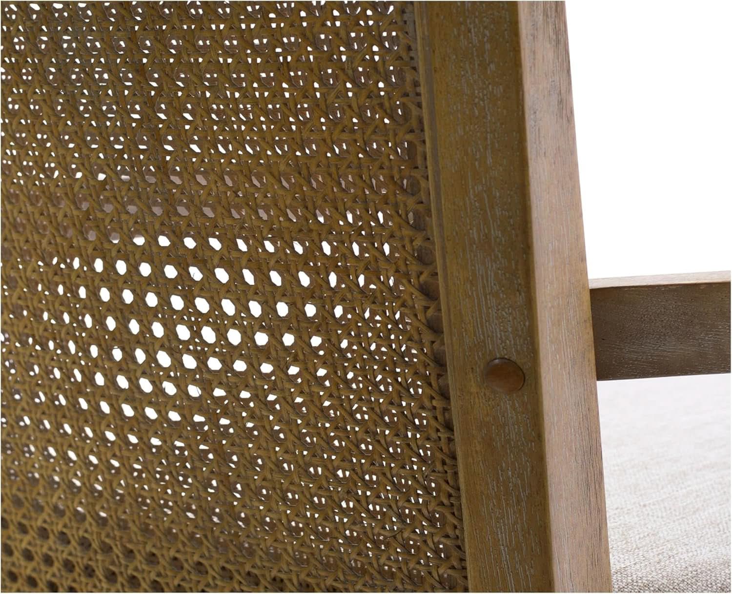 Counter Stool With Cane Back And Upholstered Seat Kitchen
