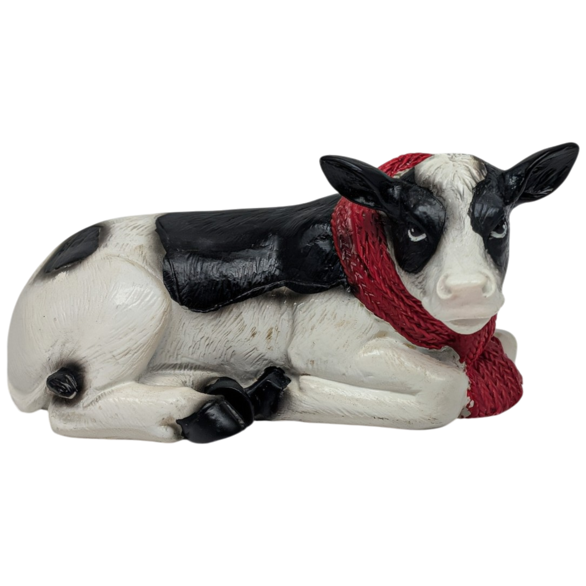 Country Cow Figurine - The Serene Recumbent Angel