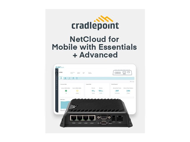Cradlepoint 3-Year NetCloud Mobile Performance Plan with R1900 Router - Global Connectivity