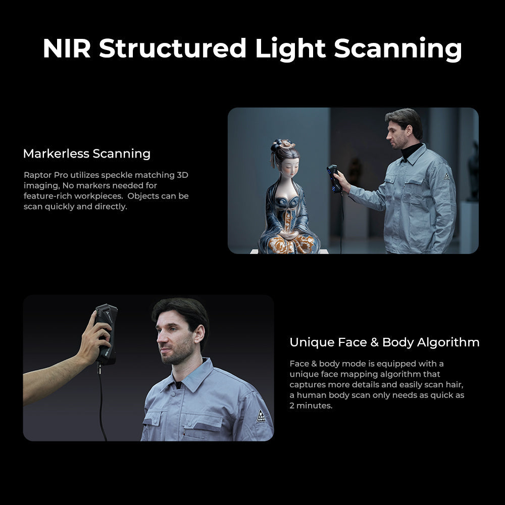Creality Raptor Pro 3D Scanner with NIR Structured Light and High-Speed Scanning