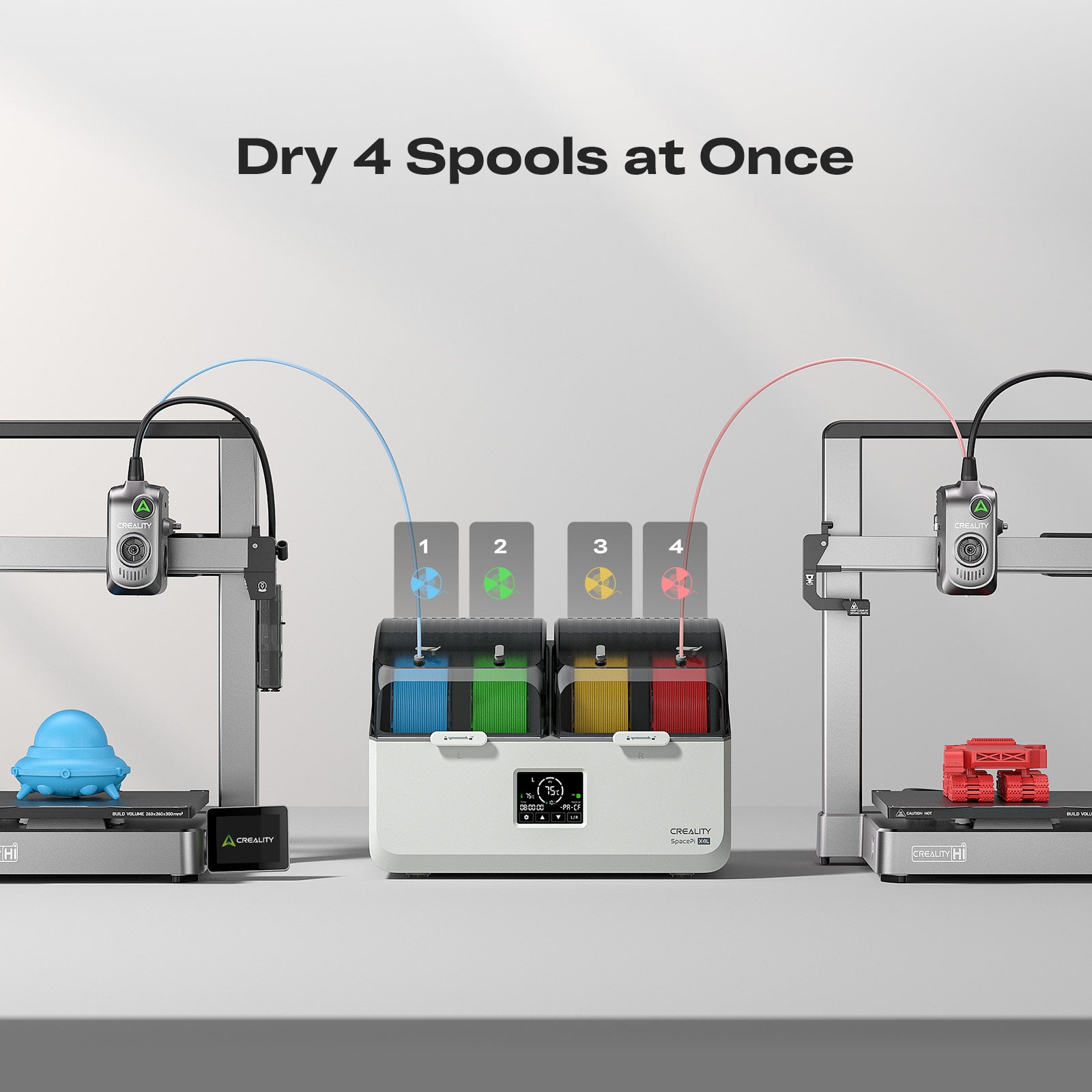Creality SpacePi X4L 4-Spool Multi-Color Dryer with Dual Heating Chambers