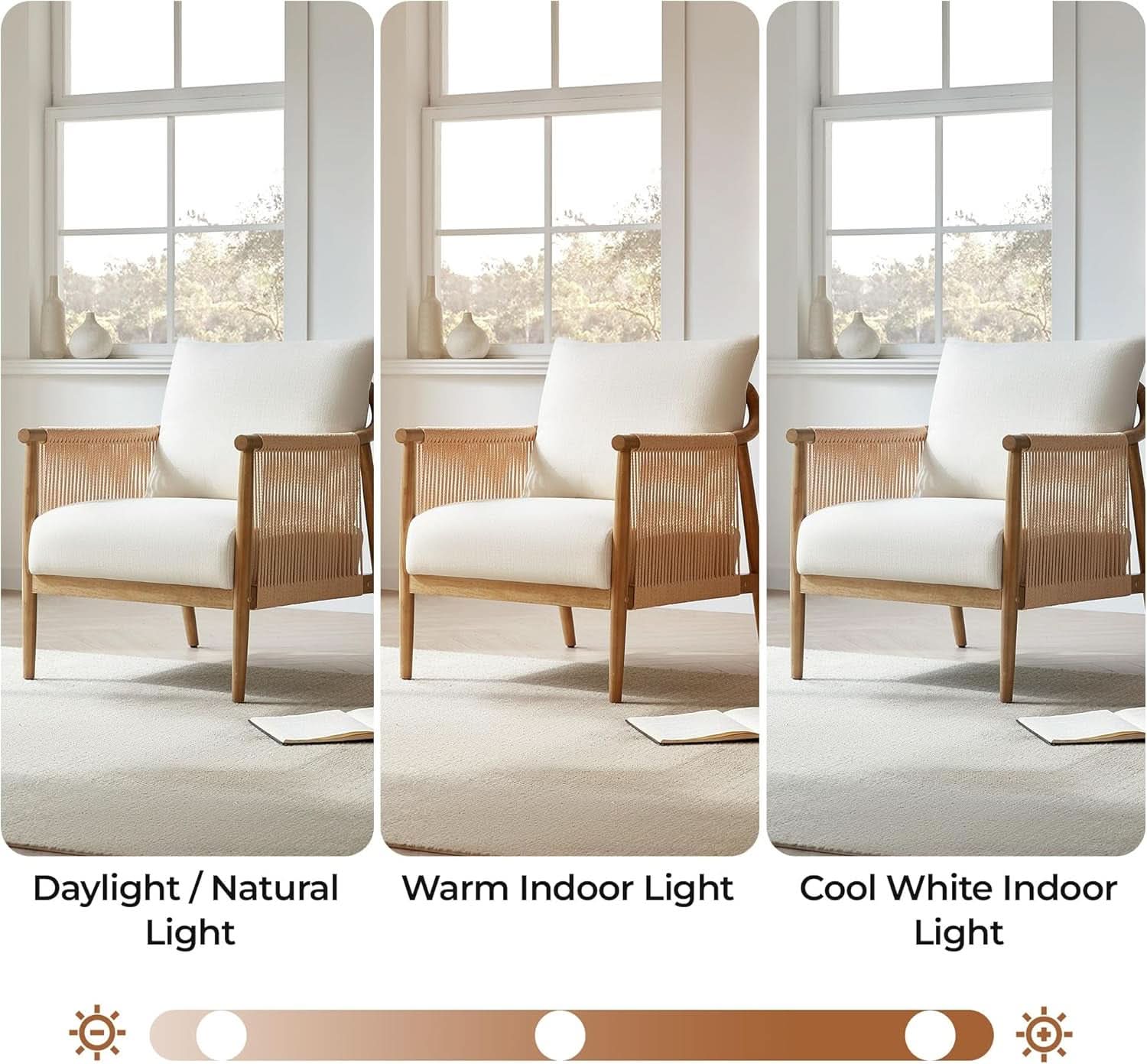 Cream Braided Accent Chairs Set Of 2 For Living Room