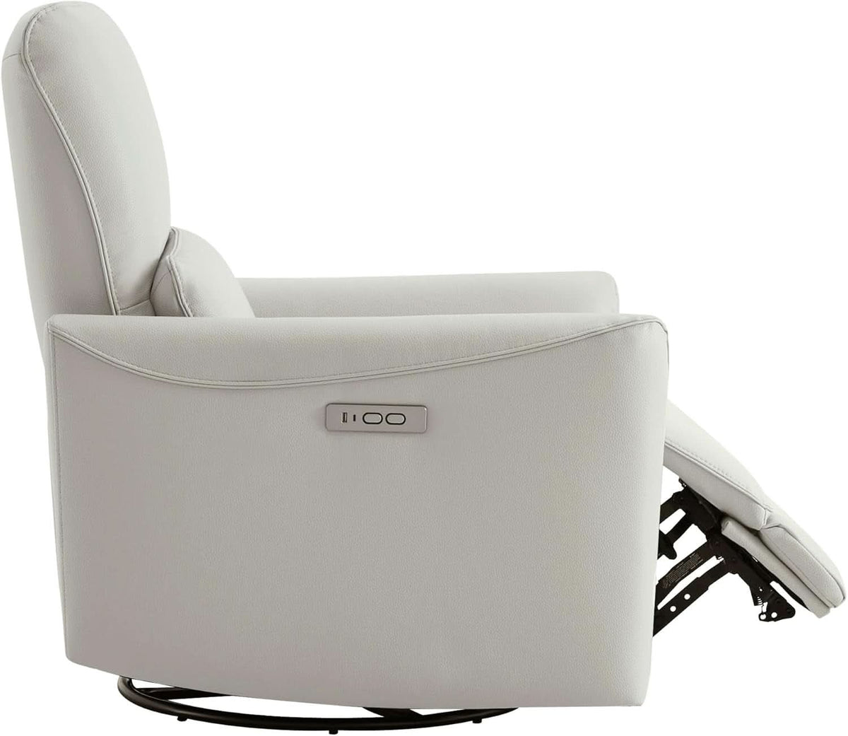 Cream Power Recliner Chair With USB Charging Lumbar Support