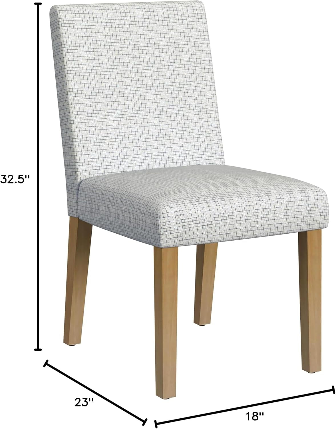 Cream Upholstered Parsons Dining Chair For Dining Room