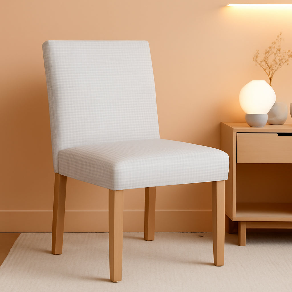Cream Upholstered Parsons Dining Chair For Dining Room