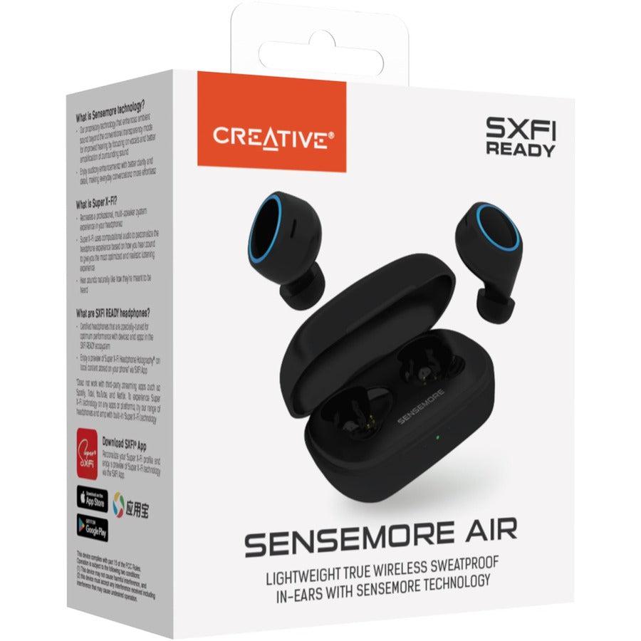 Creative Lightweight True Wireless Sweatproof In-ear Headphones with Sensemore Technology