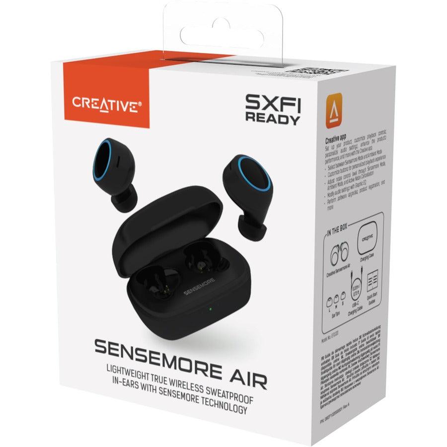 Creative Lightweight True Wireless Sweatproof In-ear Headphones with Sensemore Technology