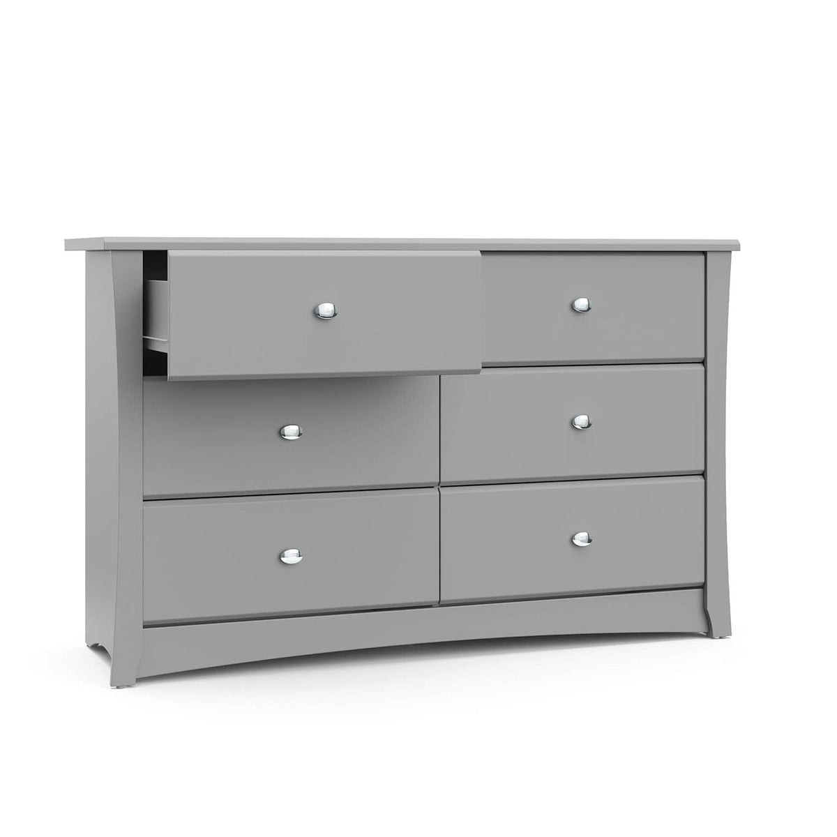 Crescent 6 Drawer Dresser Pebble Gray Nursery Organizer