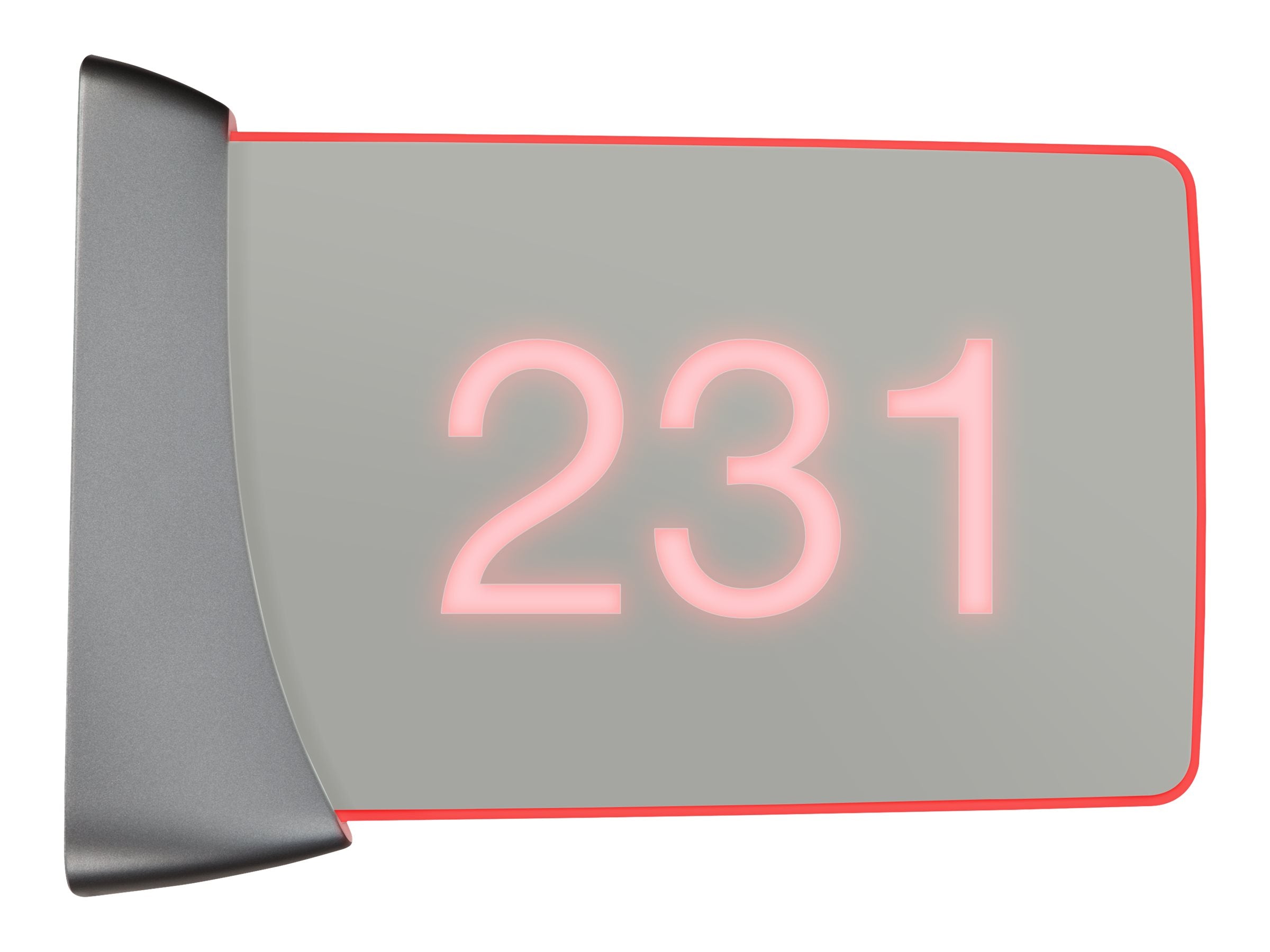 Crestron SSW-100-EL - Meeting room availability sign - enhanced legibility - wired - gray, red illumination, green illumination