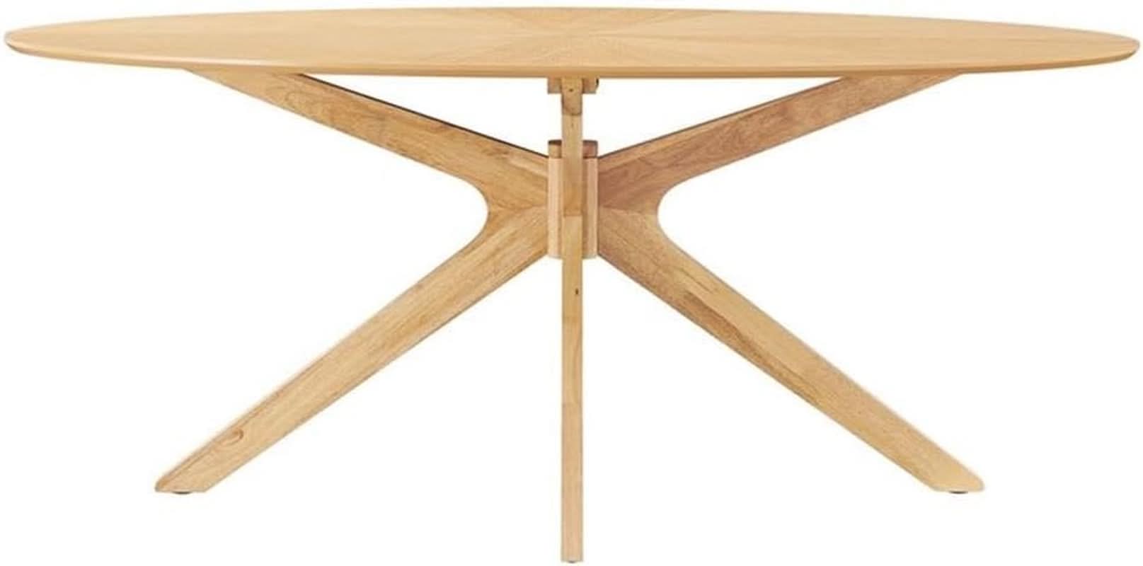 Crossroads 71 Inch Oak Oval Dining Table Mid Century