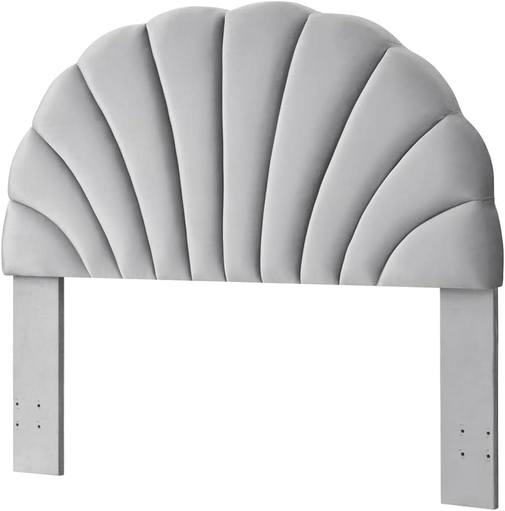 Crown Design Velvet Headboard for Elegant Bedroom Decor
