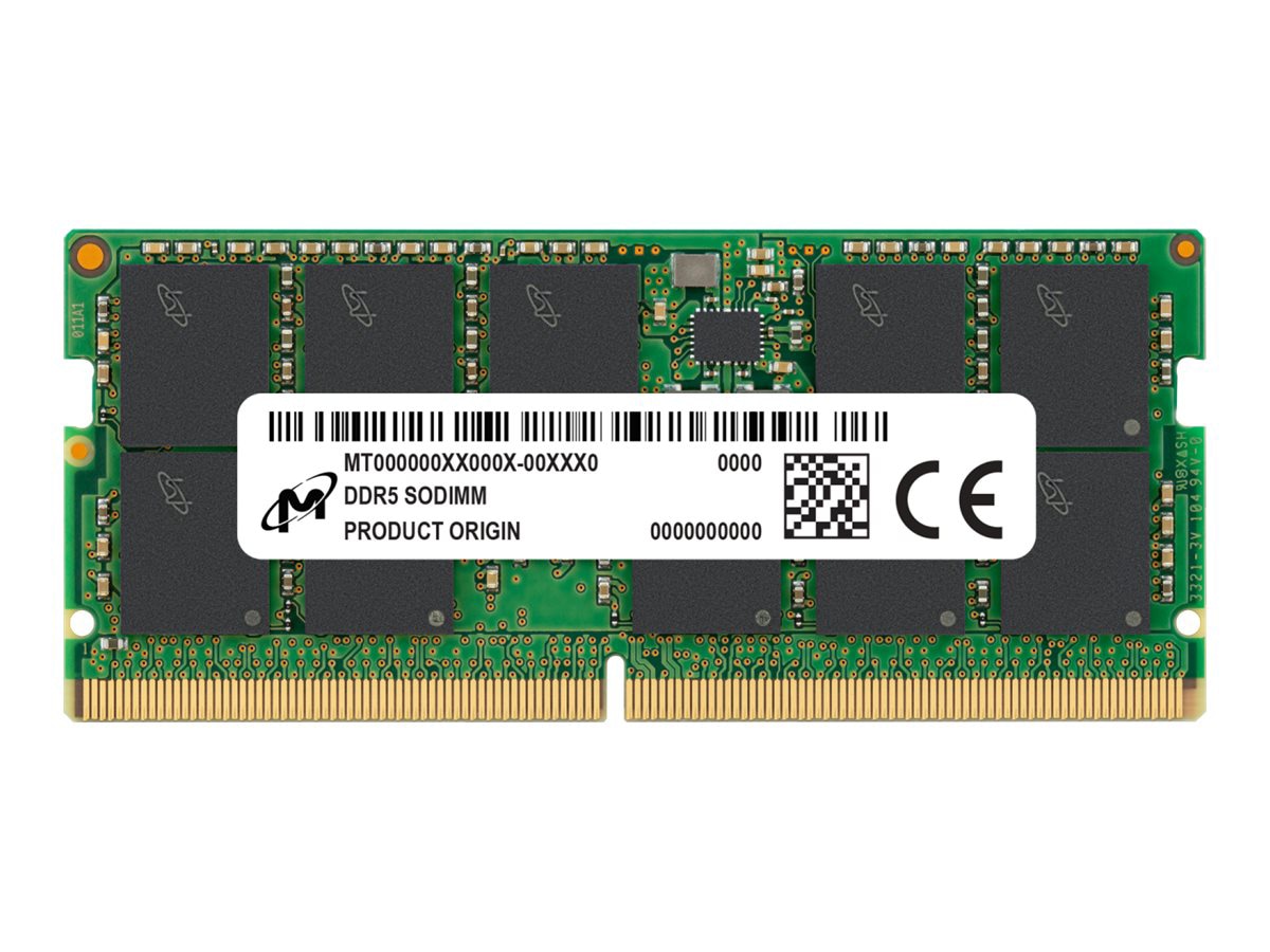 Crucial 32GB DDR5 ECC SODIMM 4800 CL40 Memory for Professionals