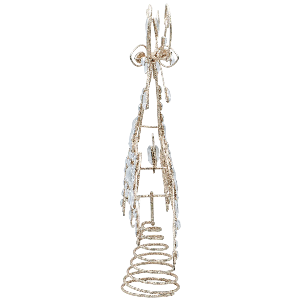Crystal & Wire Reindeer Treetopper - 13 Inch