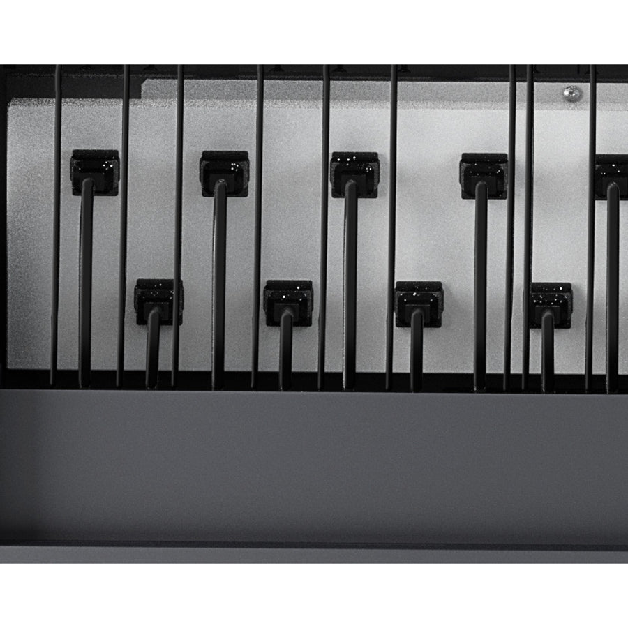 Cube Cart 36 Ac Charcoal,Ac Charge 1.24In W Slots