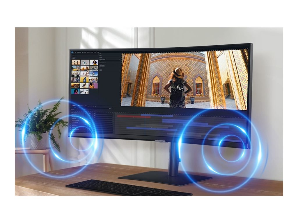 Curved Computer Monitor - 34" Samsung ViewFinity Ultra-WQHD 100Hz | Tecisoft S34C654UAN