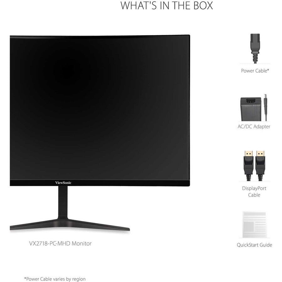 Curved Gaming Monitor - 27 Inch 180Hz 1ms FreeSync Premium Display | Tecisoft VX2718-PC-MHD