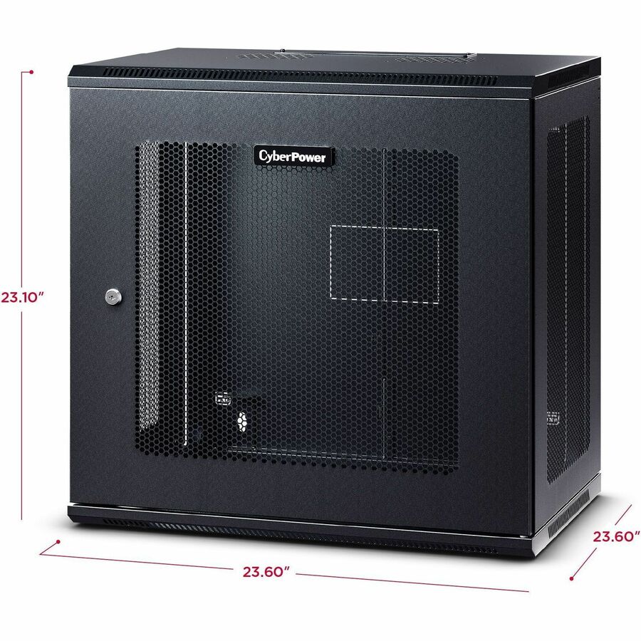 CyberPower CR12U61003 Wall Mount Enclosure - For Switch, Patch Panel - 12U Rack Height -